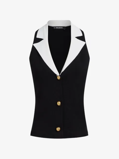 Karl Lagerfeld V-neck button top