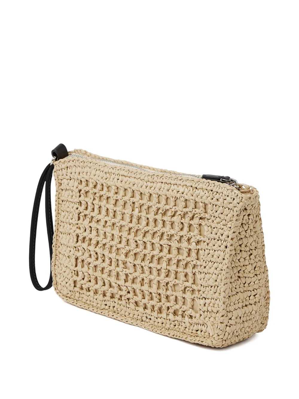 Karl Lagerfeld Signature Crochet Pouch - Neutrals 