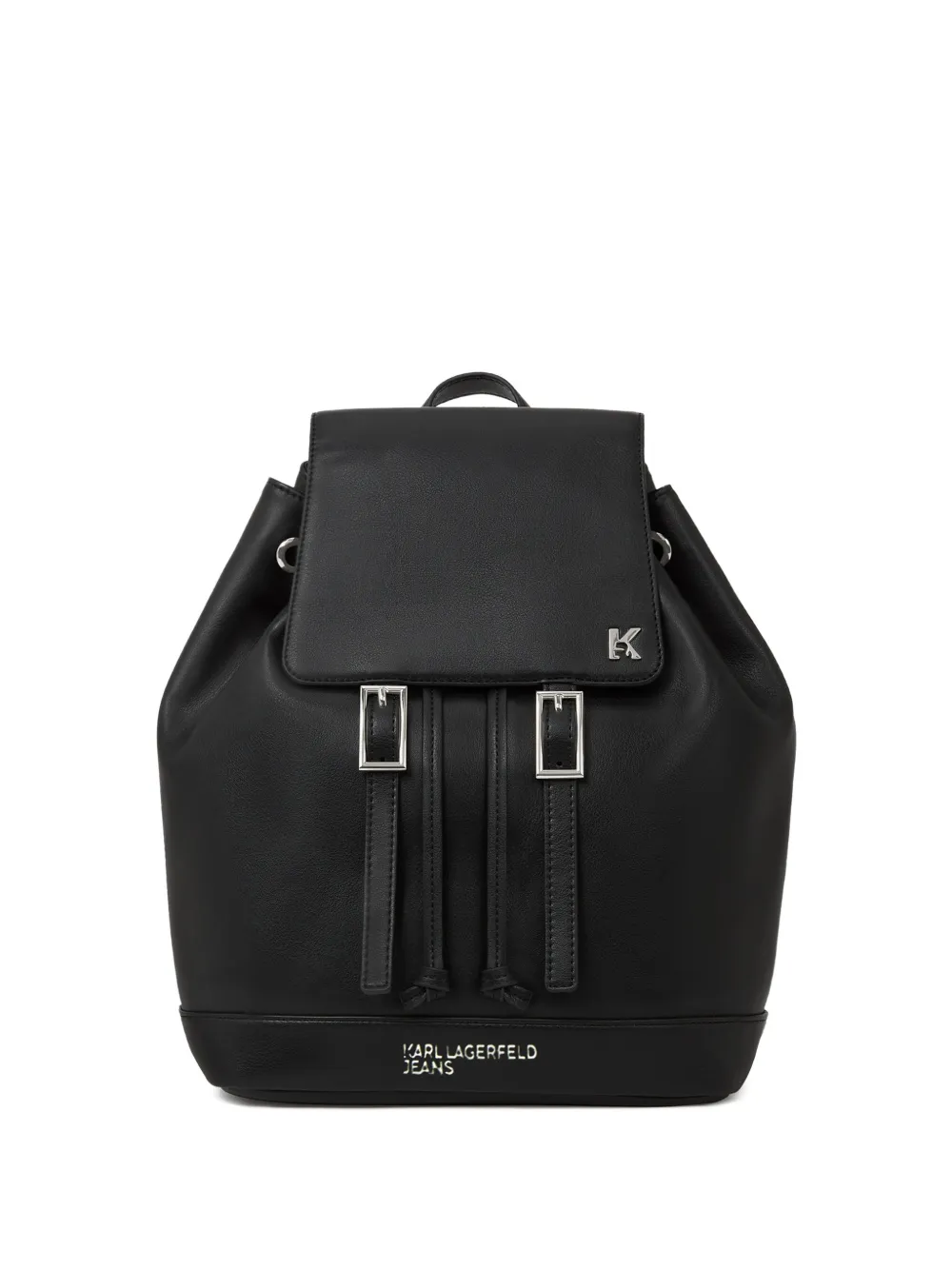 Karl Lagerfeld Jeans Zaino piccolo con placca logo - Nero
