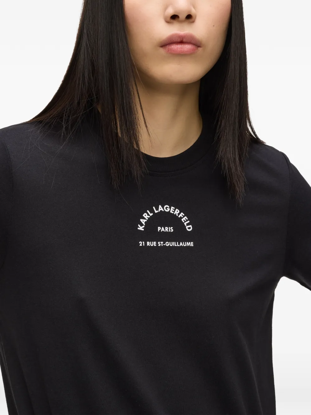 Karl Lagerfeld Rue St. Guillaume T-shirten mini-jurk Zwart