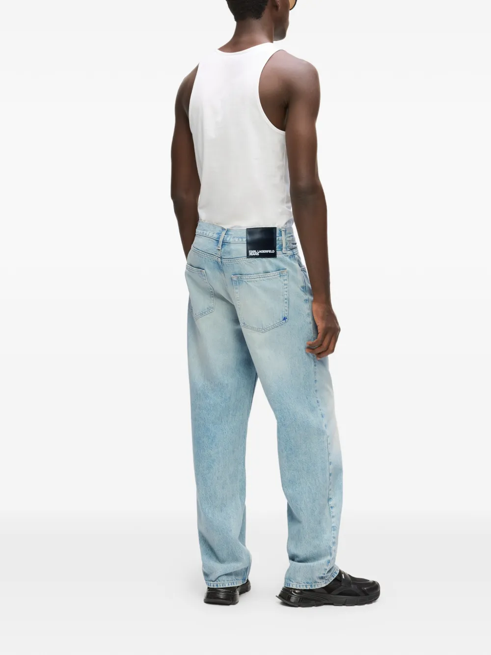 Karl Lagerfeld Jeans Straight jeans met acid wash Blauw