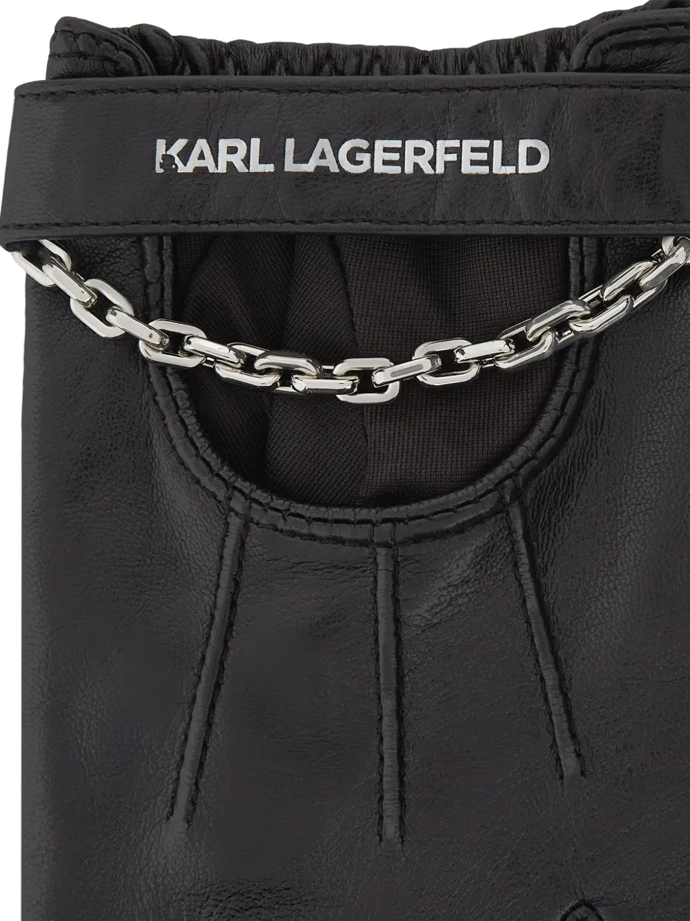  Karl Lagerfeld K/essential Fingerless Gloves - Black 
