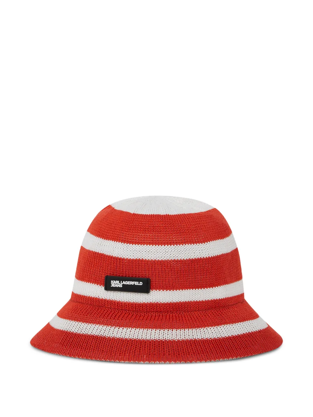 Karl Lagerfeld Jeans Cappello bucket a righe - Rosso