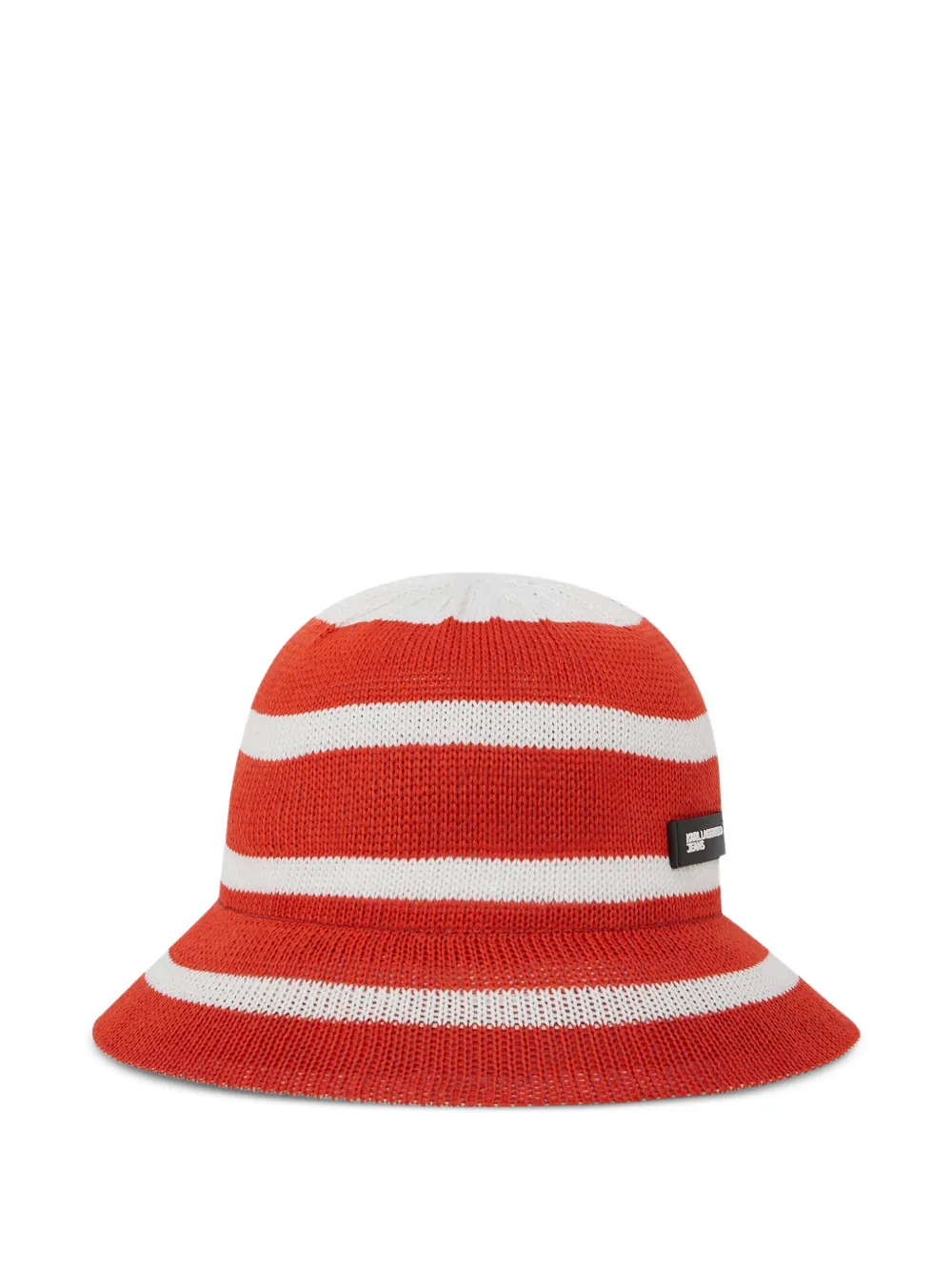  Karl Lagerfeld Jeans Striped Knitted Bucket Hat - Red 
