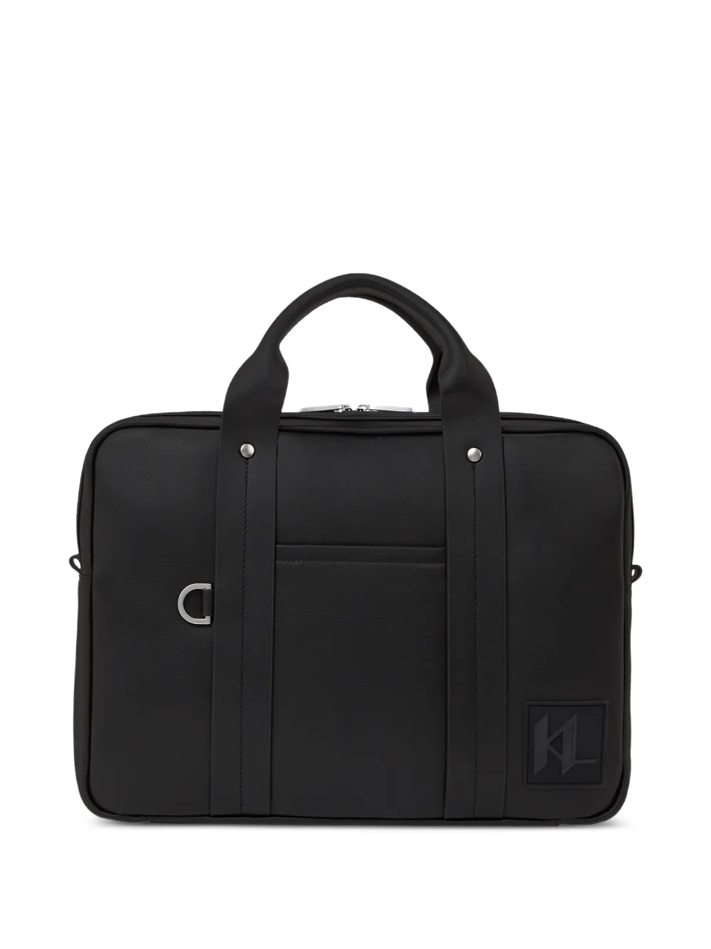 Karl Lagerfeld Aktentasche mit Logo-Patch - Schwarz