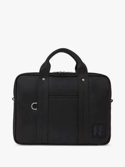 Karl Lagerfeld logo-patch briefcase