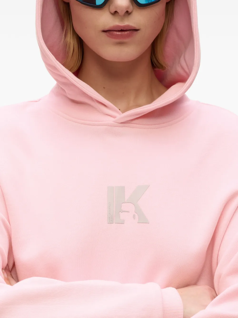 Karl Lagerfeld Jeans Hoodie met logo Roze