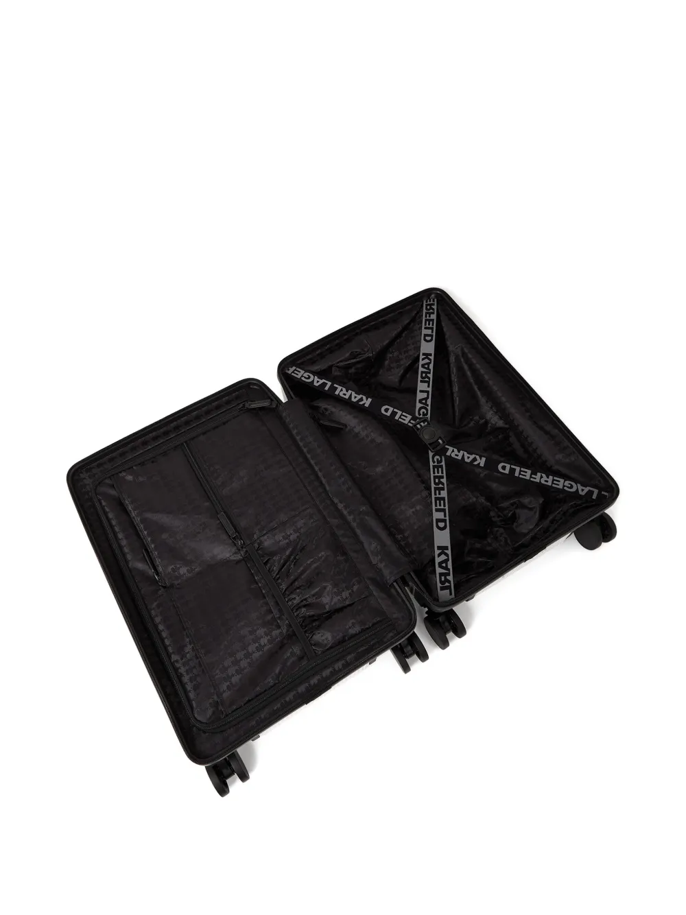 Karl Lagerfeld Ikon Choupette handbagage met logo-reliëf Wit