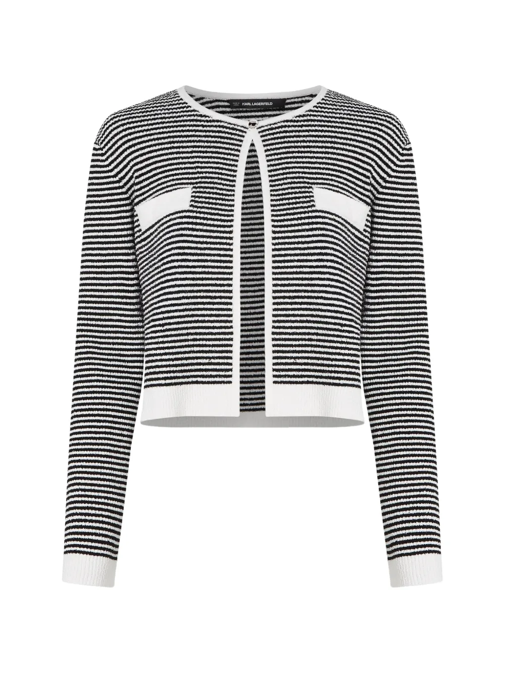 Karl Lagerfeld Gestreifter Cardigan - Schwarz