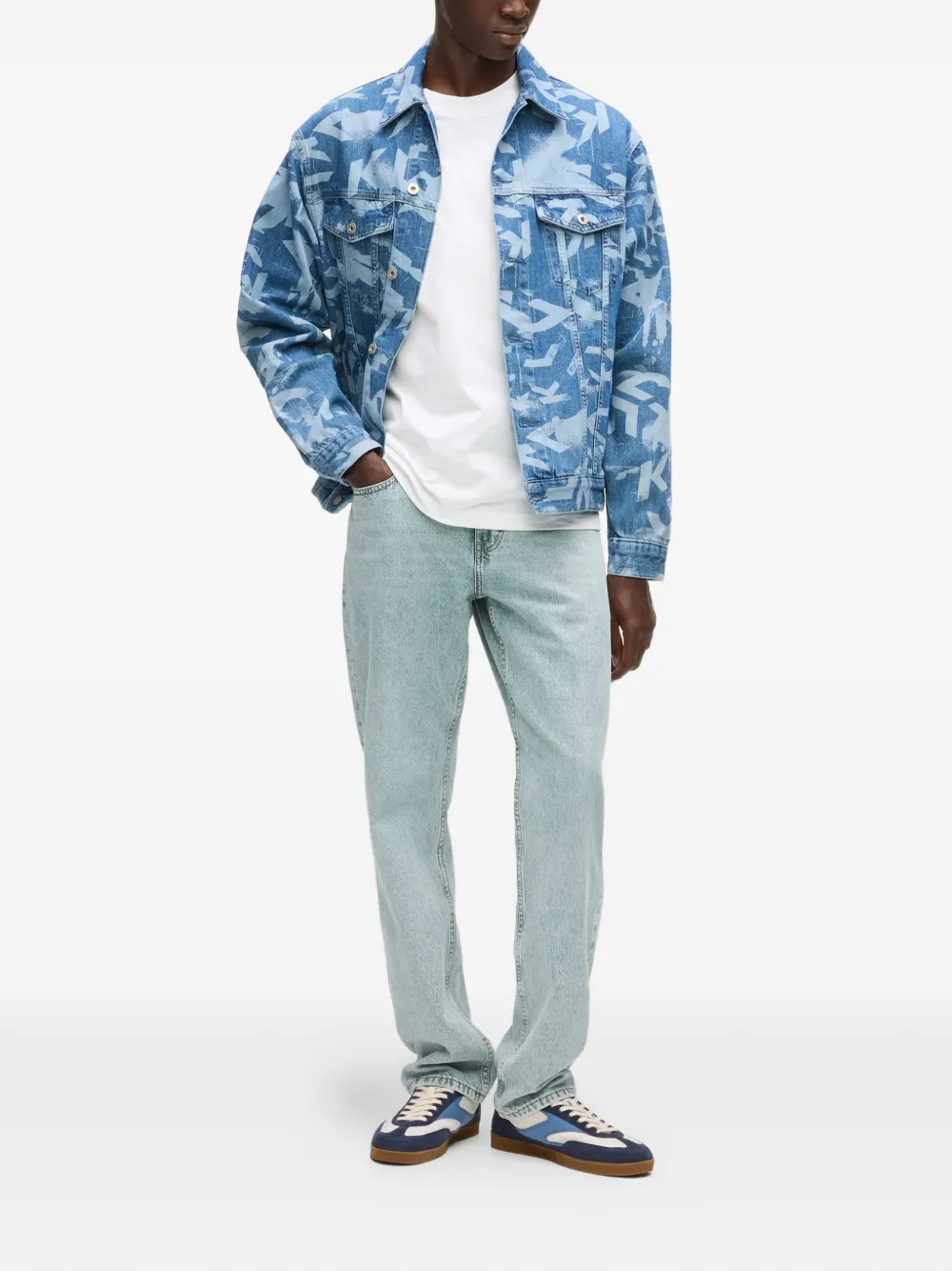 Karl Lagerfeld Jeans met vijf zakken Blauw