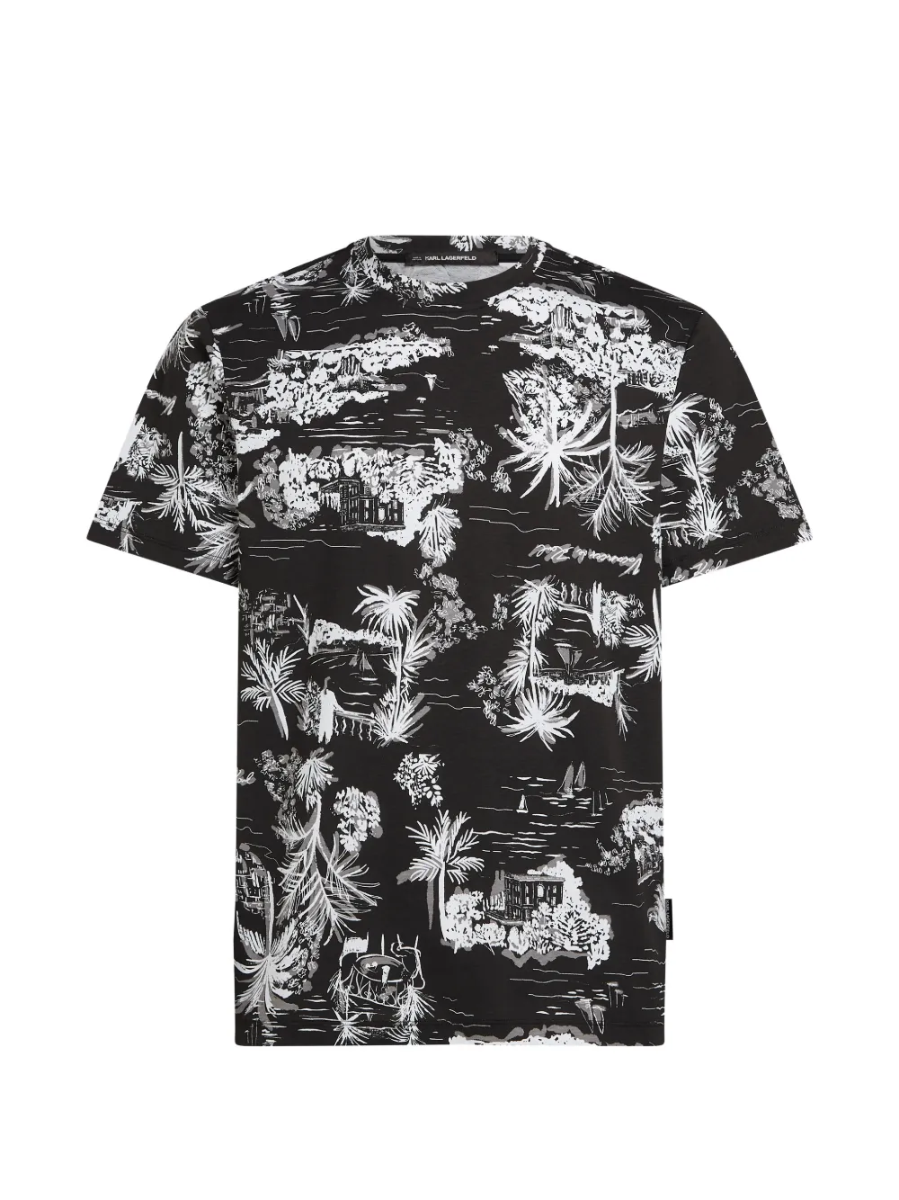 Karl Lagerfeld T-shirt con stampa all-over - Nero