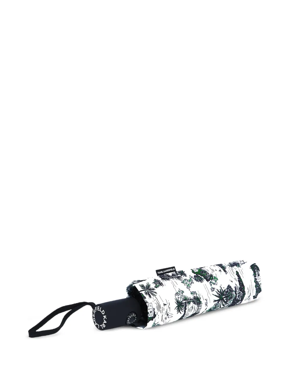 Karl Lagerfeld K Signature Villa de Vigie kleine paraplu Wit