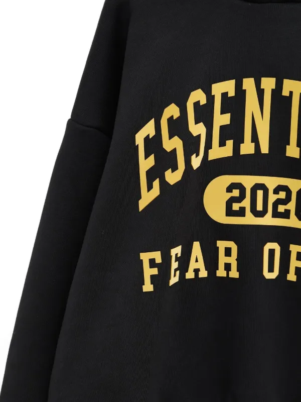 FEAR OF GOD ESSENTIALS logo-print Hoodie | Black | FARFETCH