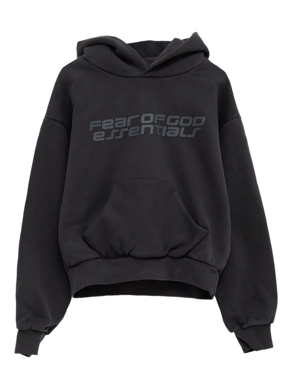 Essentials Logo-print Hoodie In Gray