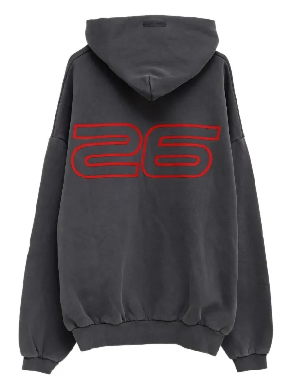 FEAR OF GOD ESSENTIALS 90s ロゴプリント パーカー | グレー