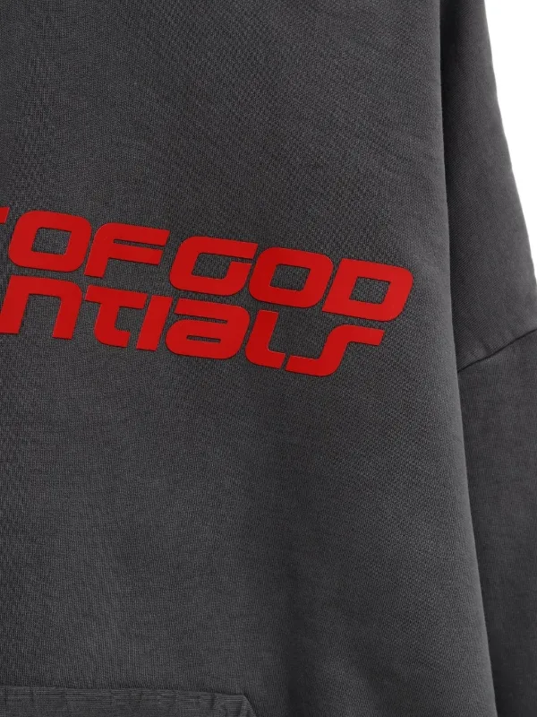 FEAR OF GOD ESSENTIALS 90s logo-print Hoodie | Grey | FARFETCH