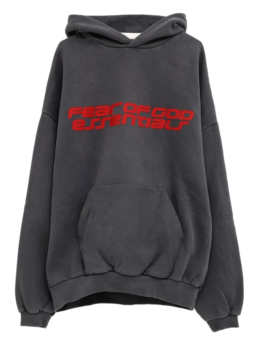 FEAR OF GOD ESSENTIALS 90s logo-print hoodie | Grey | Image 1