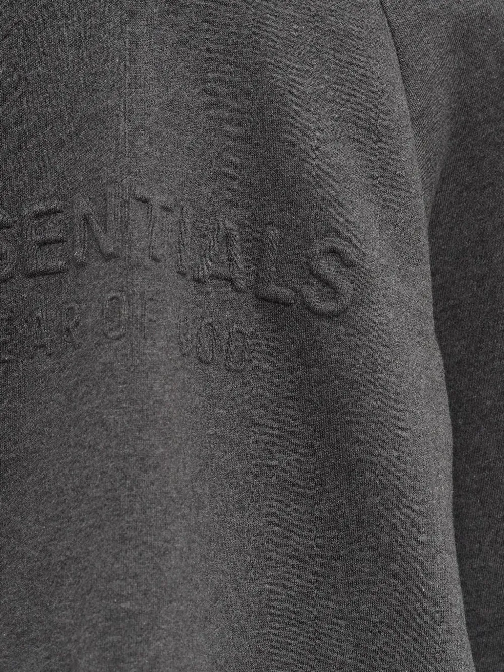  Fear Of God Essentials 90s Embossed-logo Hoodie - Grey 