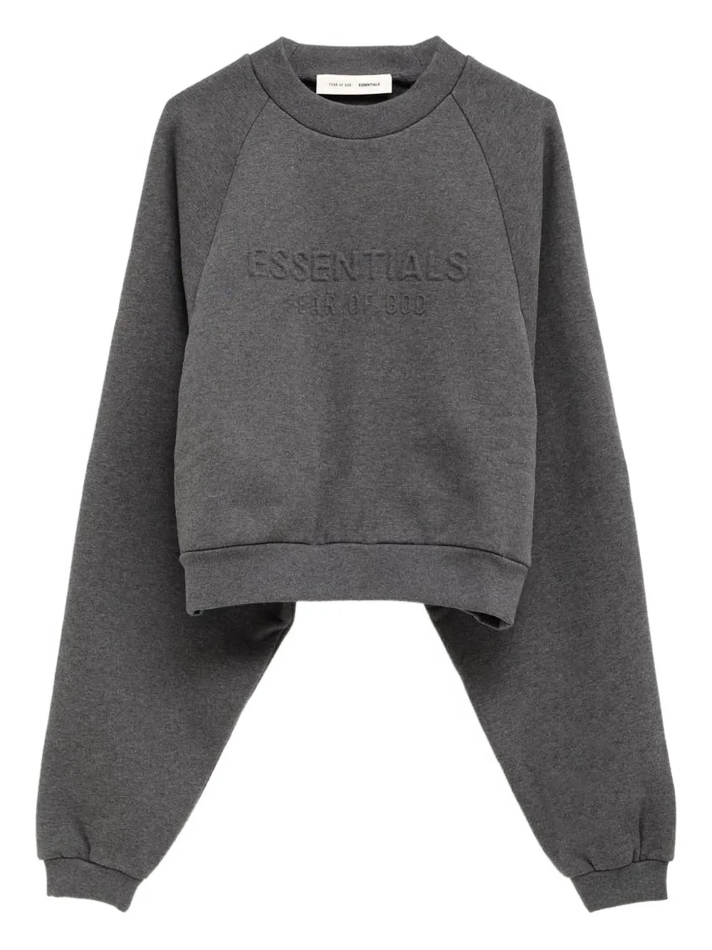 FEAR OF GOD ESSENTIALS 90s embossed-logo crew-neck sweatshirt - Grau