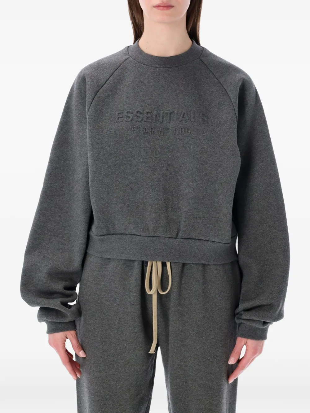 FEAR OF GOD ESSENTIALS 90s embossed-logo crew-neck sweatshirt
