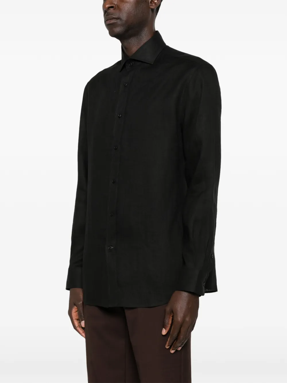  Brunello Cucinelli Buttoned Long-sleeved Shirt - Black 
