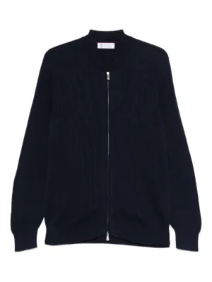 Jil Sander Zip Technical Sweater | Blue | FARFETCH