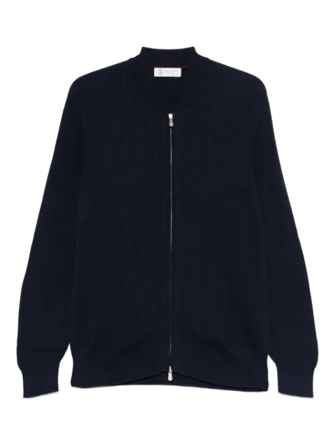 Brunello Cucinelli zip ribbed sweater
