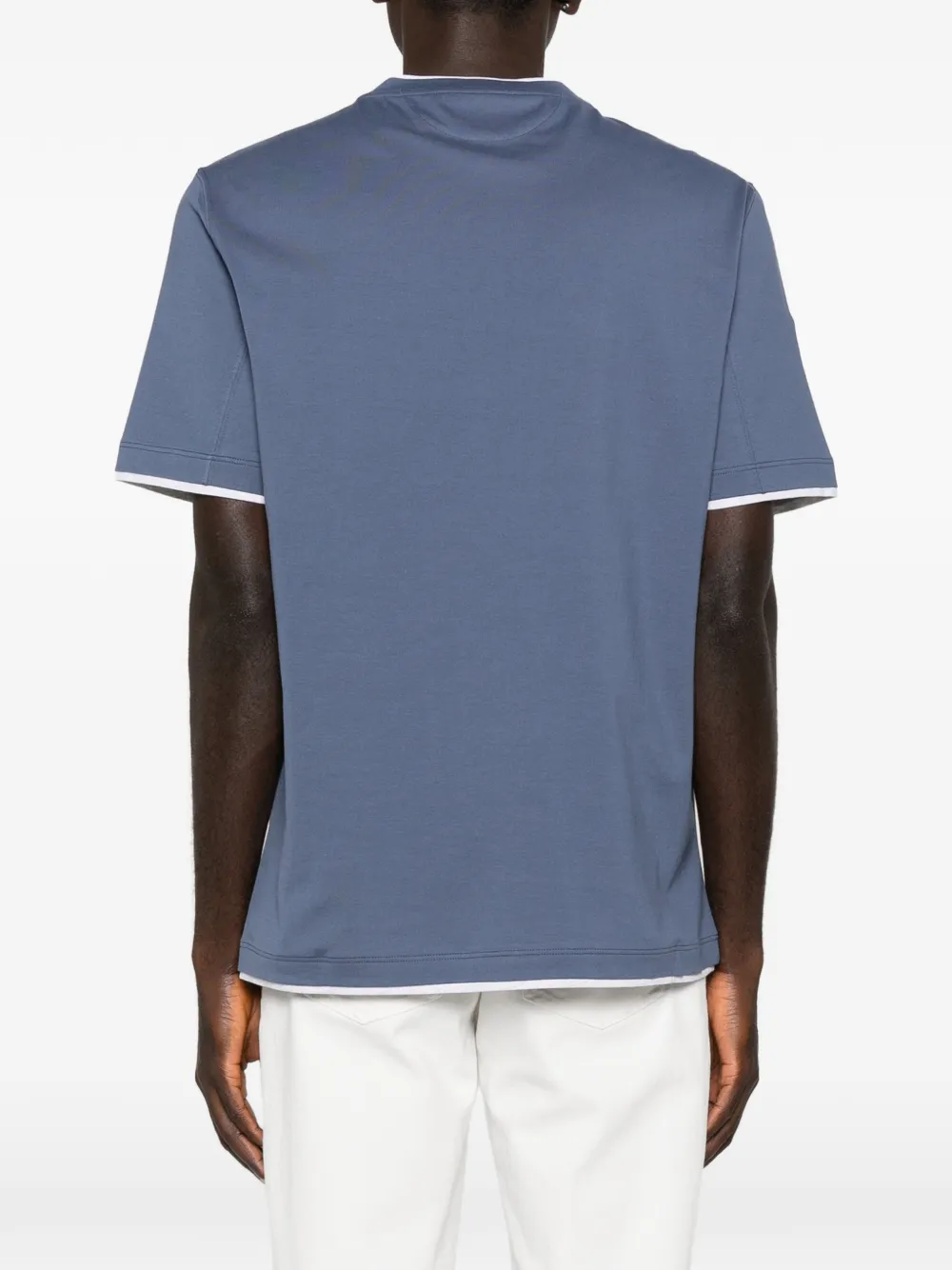 Brunello Cucinelli T-shirt met ronde hals Blauw