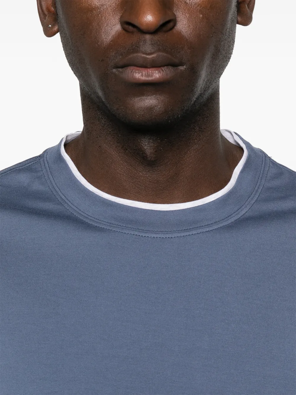 Brunello Cucinelli T-shirt met ronde hals Blauw