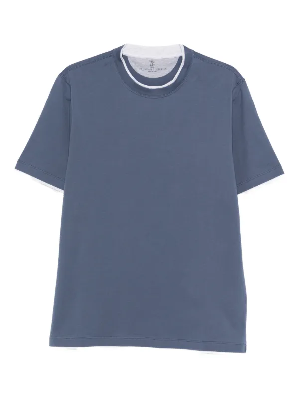 Brunello Cucinelli クルーネック Tシャツ | ブルー | FARFETCH JP