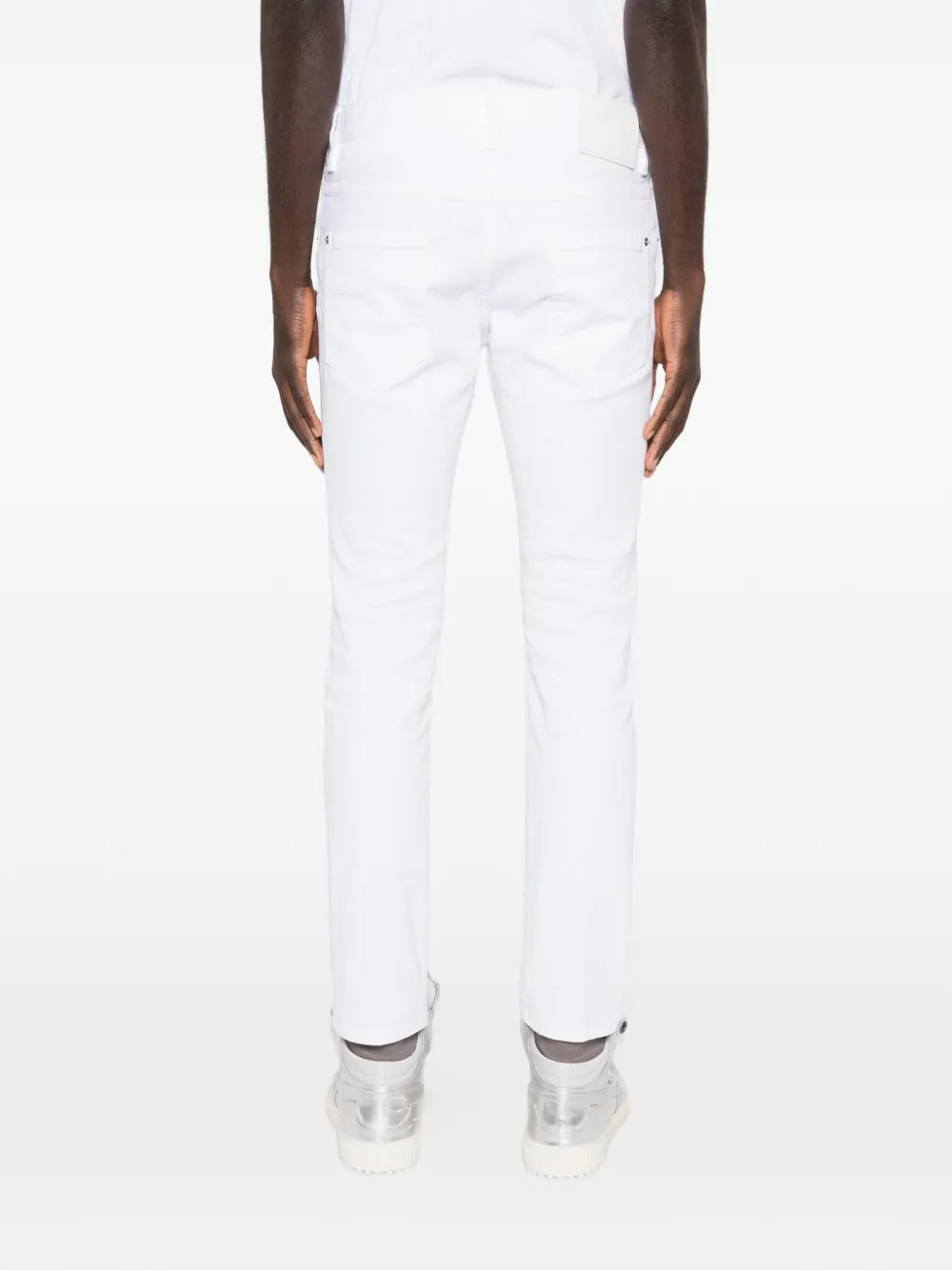 DSQUARED2 Skater rivet katoenen skinny jeans Wit