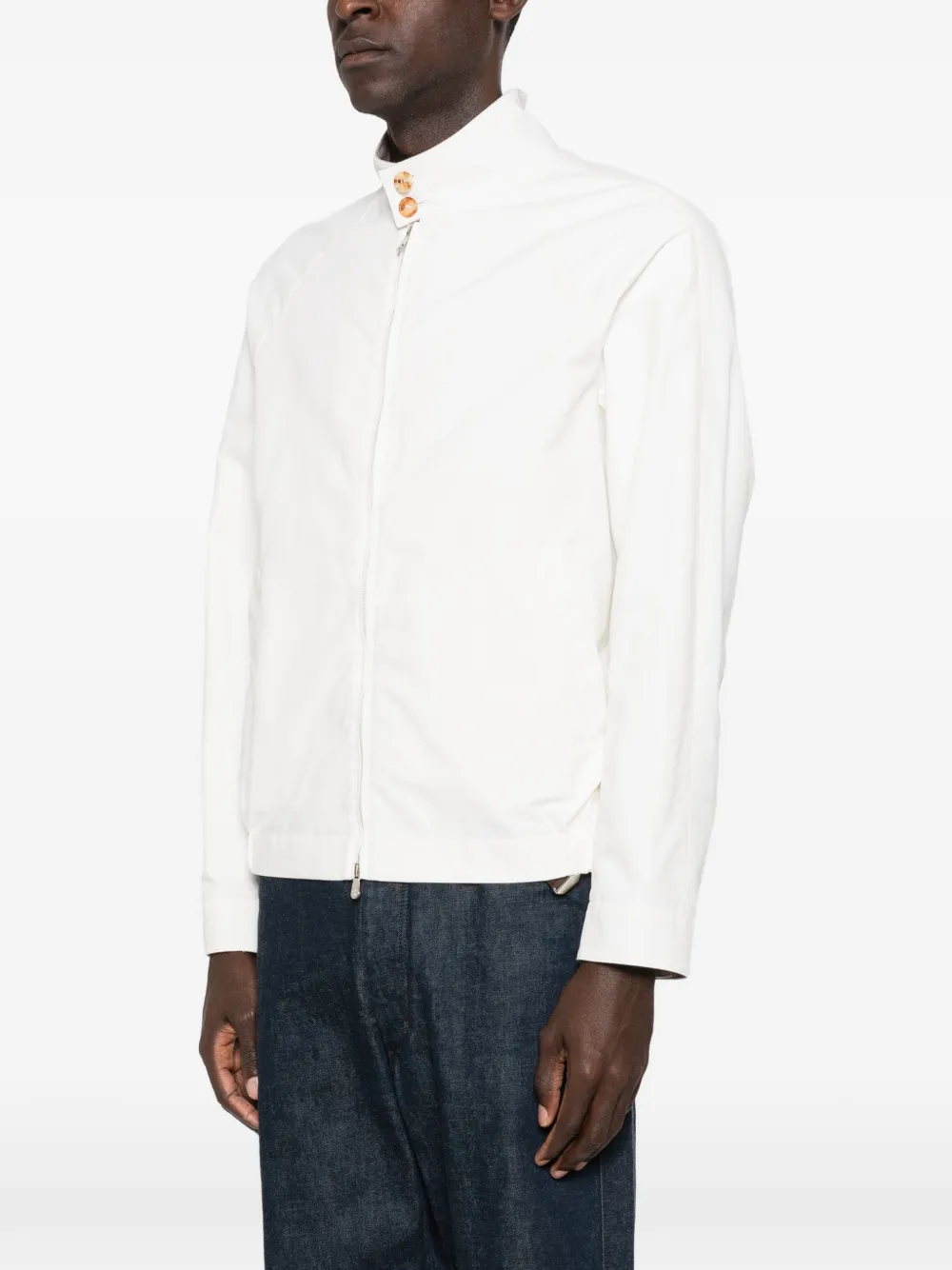 Brunello Cucinelli Jack met stormklep Wit