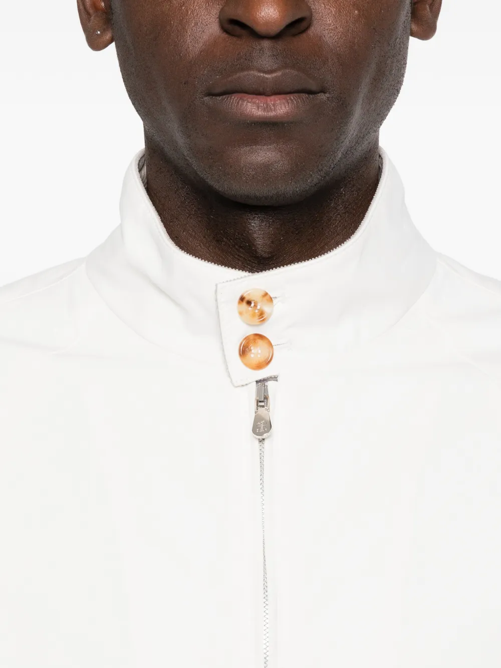 Brunello Cucinelli Jack met stormklep Wit