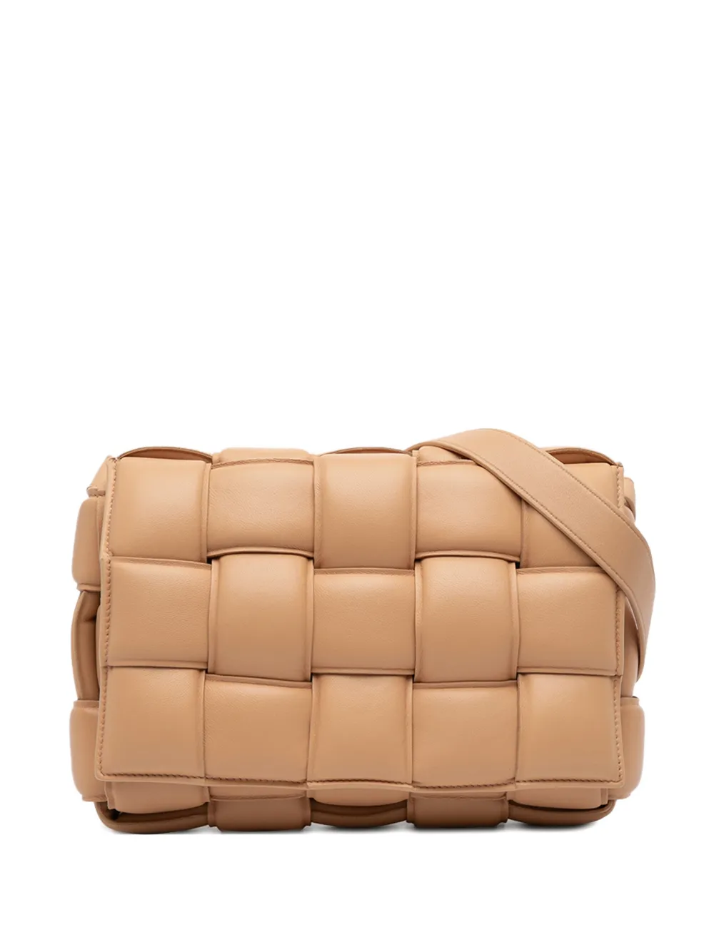 Bottega Veneta Pre-Owned Borsa a tracolla Cassette in nappa con motivo Intrecciato imbottito 2012-2025 - Marrone