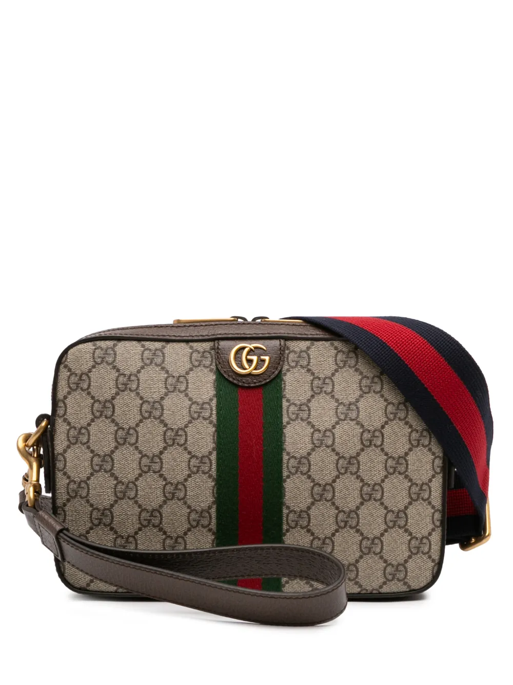 Gucci Pre-Owned 2016-2025 Small GG Supreme Web Ophidia crossbody bag | Brown | Image 1