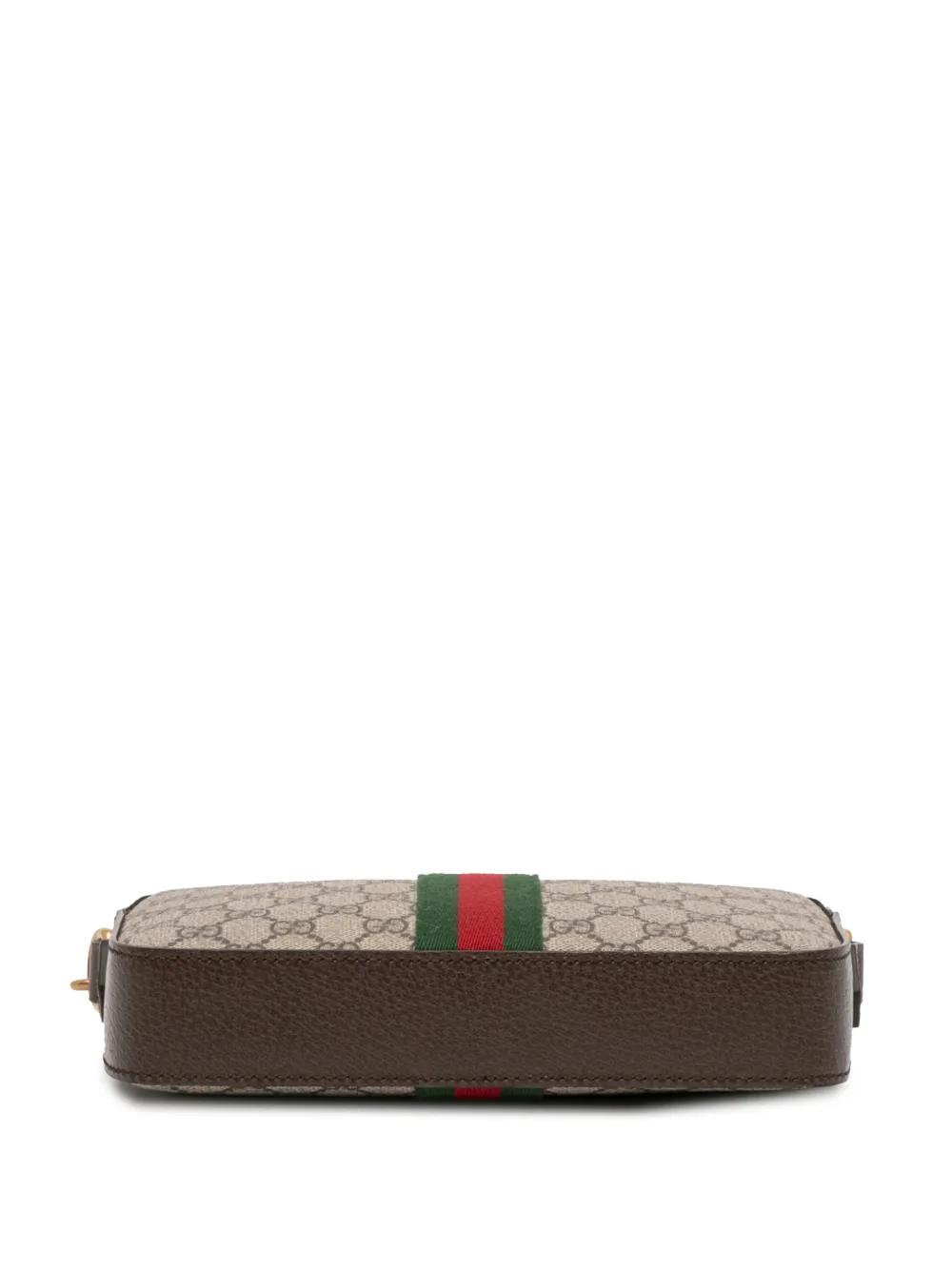 Pre-owned Gucci 2016-2025 Small Gg Supreme Web Ophidia Crossbody Bag In Brown