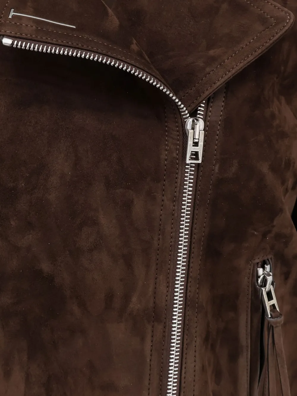 TOM FORD Suede Biker Jacket in Brown, view 3