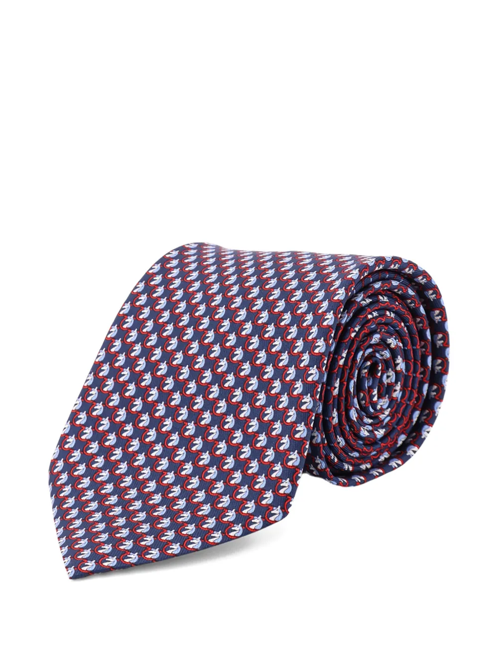 Ferragamo patterned tie - Blauw