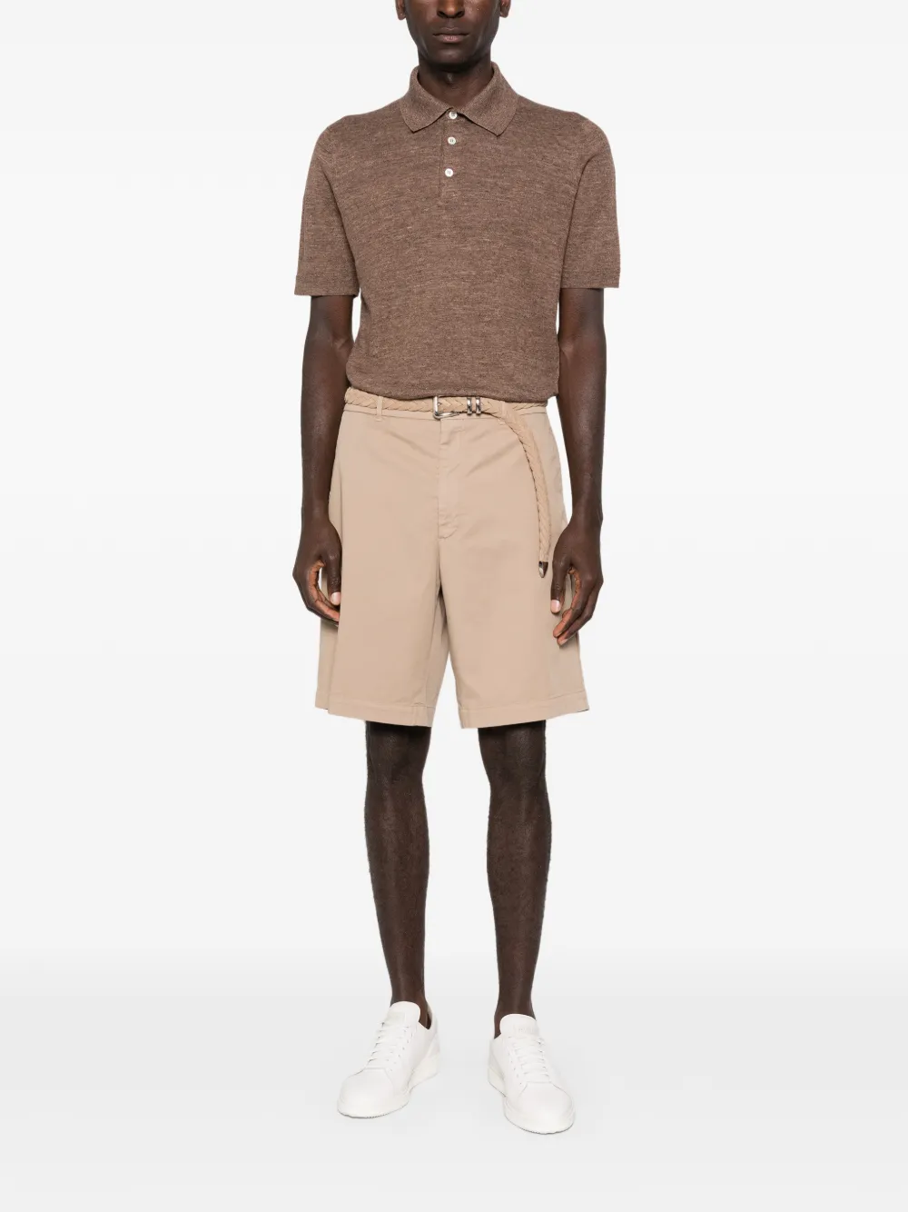 Brunello Cucinelli belt-loops shorts | Khaki Shorts | Image 2