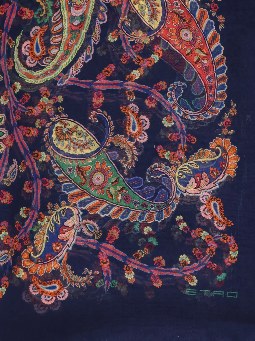 ETRO Sjaal met paisley-print Blauw
