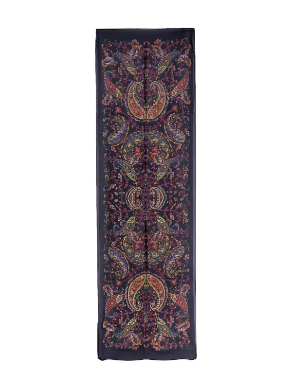 ETRO ペイズリー スカーフ | ブルー | FARFETCH JP