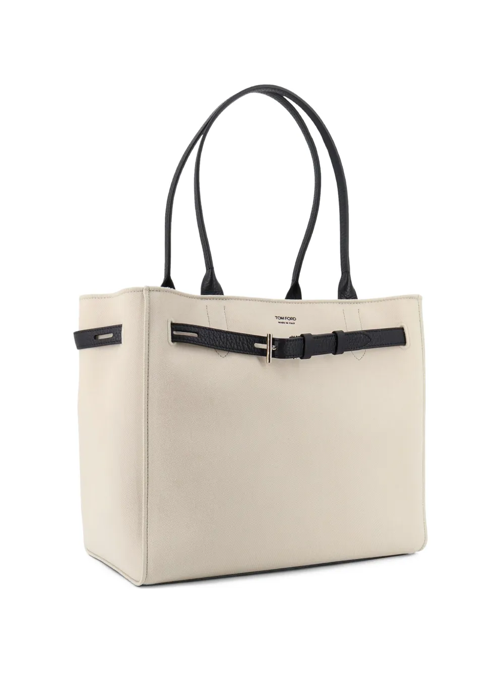  Tom Ford Medium Audrey Buckle Tote Bag - Neutrals 