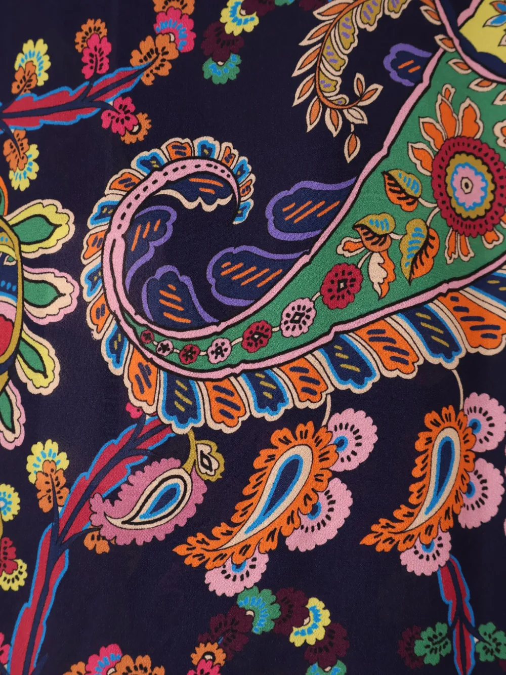  Etro Ruffled Paisley Blouse - Blue 