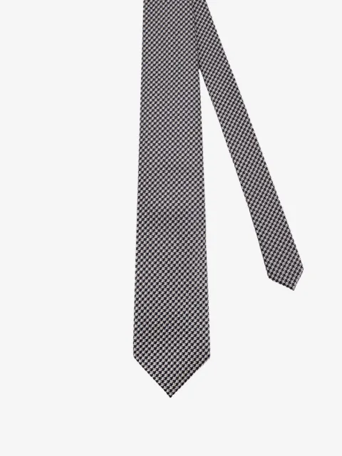 TOM FORD geometric-pattern silk tie
