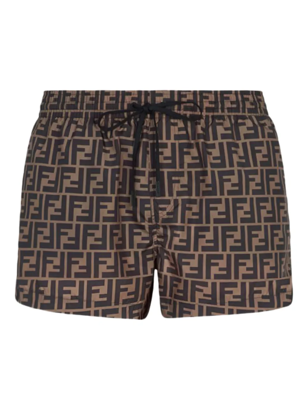 FENDI FF-motif drawstring swim shorts | marron | Image 1