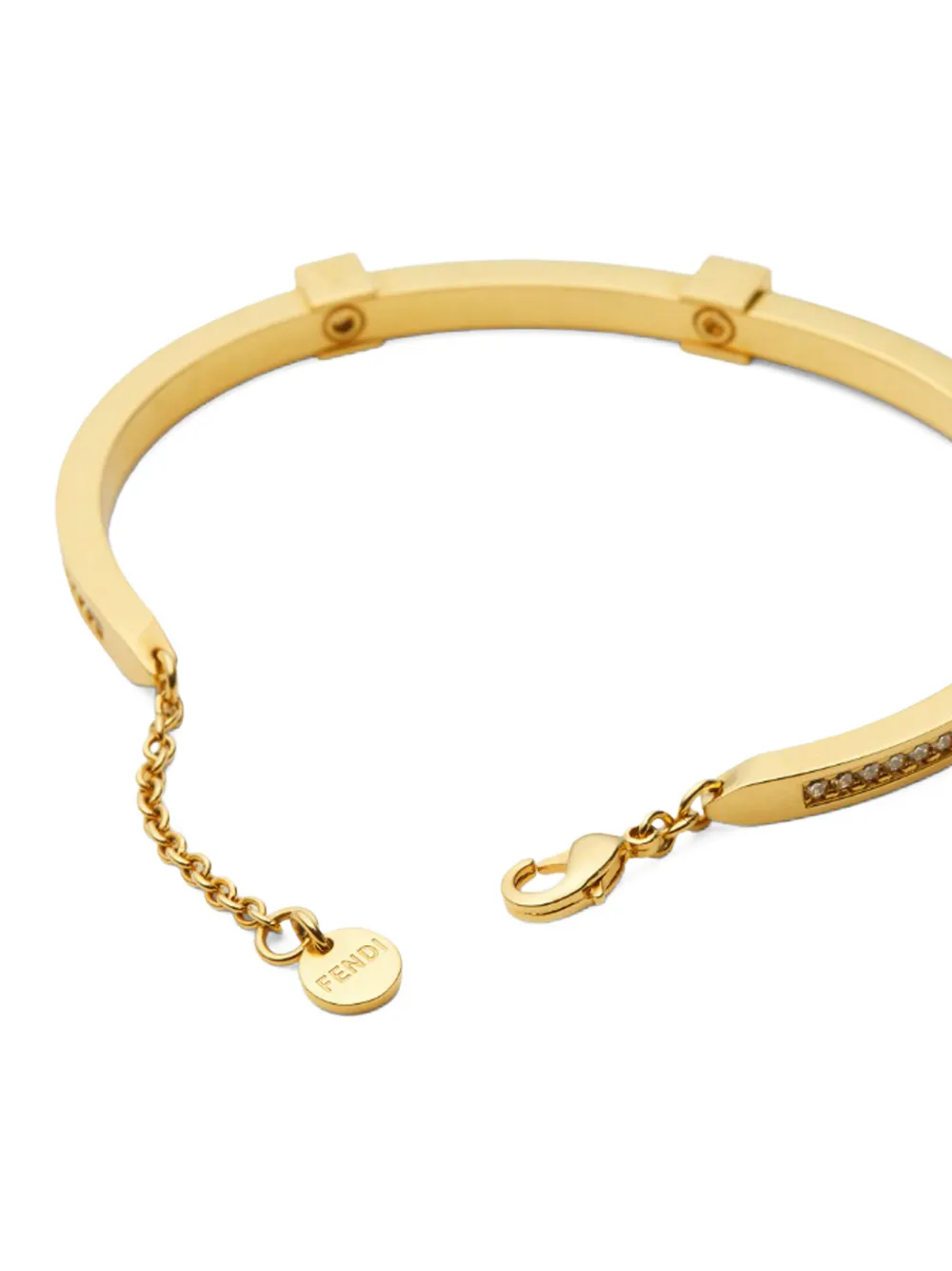 FENDI Forever crystal-embellishment bracelet - Goud