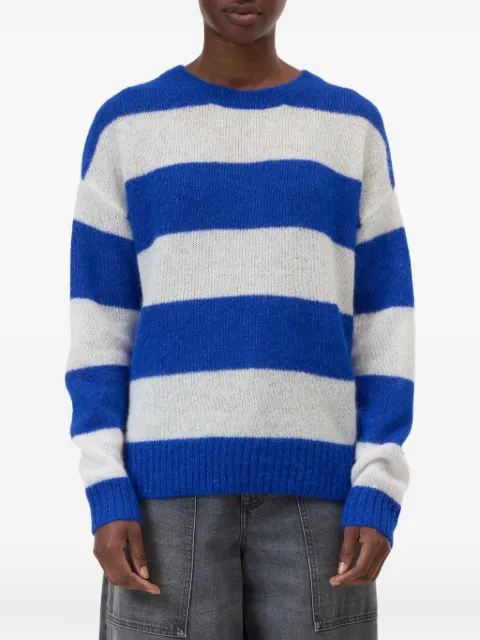Closed crew-neck striped sweater