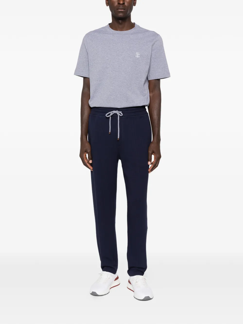 Brunello Cucinelli logo crew-neck T-shirt - Grijs