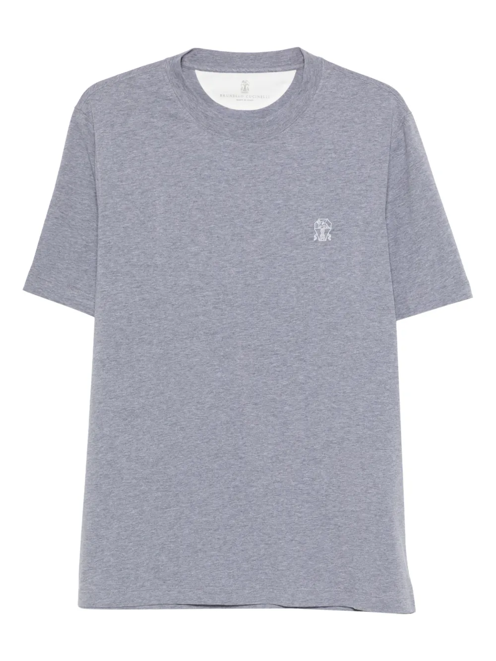 Brunello Cucinelli logo crew-neck T-shirt | Grey | Image 1