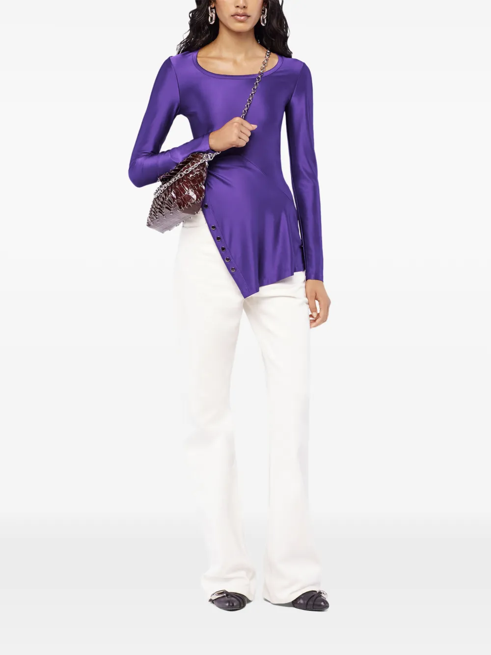 Rabanne top drapeado con cierre de presión | Playeras y jerséis | Image 2